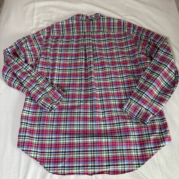 Ralph Lauren Men’s Size XXL Plaid Button Down Long Sleeve Classic Fit Pink Pony - Picture 7 of 7